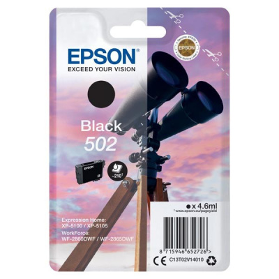 Epson 502 T02V14010 nero (black) cartuccia originale