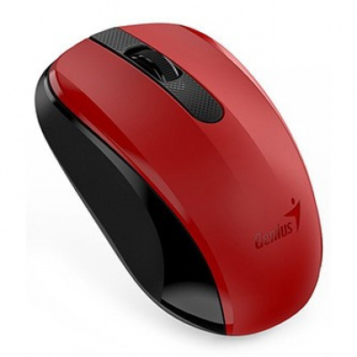 Genius Mouse NX-8008S 31030028401, 1200DPI, 2.4 [GHz], ottica, 3sp\., senza fili USB, rosso, 1 pz AA