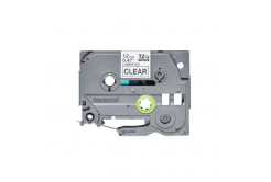 Brother TZ-131S / TZe-131S, 12mm x 4m, testo nera / nastro trasparente, nastro originale
