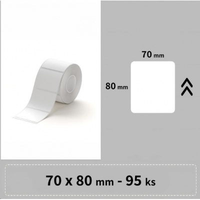 Niimbot A2A28228401, 70x80mm, 95pz, bianco etichette autoadesive