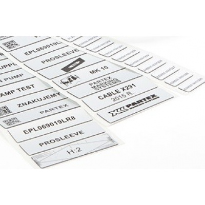 Partex EPL027015LR8C 27x15mm, argento 1500pz EPL etichetta del pannello