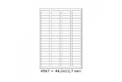 Etichette autoadesive 44 x 12,7 mm, 88 etichette, A4, 100 fogli