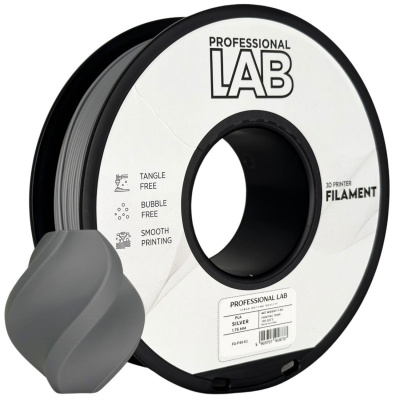 Professional Lab FG-P67-E1, 3D filamento, PLA, 1,75mm, 1000g, Argento (Silver)