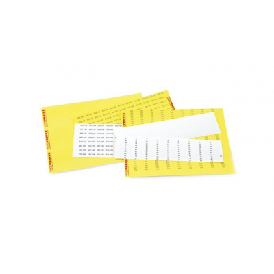 Partex etichette PF-20018KT49, 9,5 x 17,5 mm, giallo-bianco, 352 pz A4 1 foglio
