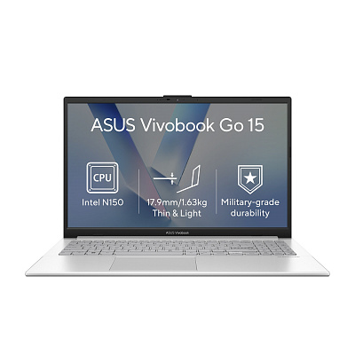 ASUS Vivobook Go 15/E1504TA-BQ163W/N150/15,6"/FHD/8GB/128GB/Intel int/W11H/Argento/2R