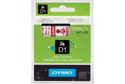 Dymo D1 45805, S0720850, 19mm x 7m, testo rossa / sfondo bianco, nastro originale