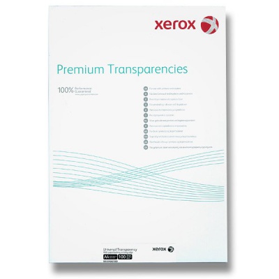Xerox, lamine, trasparente, A4, 100 mic., 100pz per la copia in bianco e nero e la stampa laser