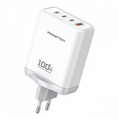 Powerton ENERGY QUANTIX Adattatore di rete 100W, 4 porte, 3x USB-C, 1x USB-A