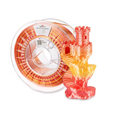 Spectrum 81017 3D filamento, PLA Silk Rainbow, 1,75mm, 1000g, Multicolore (Fire red)