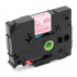 Nastro compatibile con Brother TZ-122 / TZe-122, 9mm x 8m, testo rossa / nastro trasparente