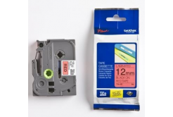 Brother TZ-431 / TZe-431, 12mm x 8m, testo nera / sfondo rosso, nastro originale