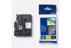 Brother TZ-PR935 / TZe-PR935, 12mm x 8m, testo bianco/nastro argento, nastro originale
