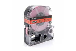 Epson LC-SC6RW, 6mm x 8m, testo nera / sfondo rosso, nastro compatibile
