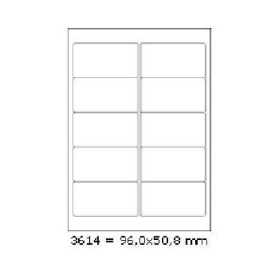 Etichette autoadesive 96 x 50,8 mm, 10 etichette, A4, 100 fogli