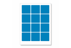 Etichette autoadesive 60 x 60 mm, 12 etichette, A4, 20 fogli, blu