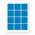Etichette autoadesive 60 x 60 mm, 12 etichette, A4, 20 fogli, blu