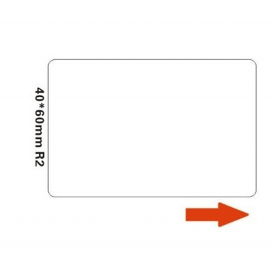 Niimbot A2A68651201, 40x60mm, 125pz, bianco etichette autoadesive