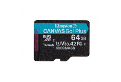 Kingston scheda di memoria Canvas Go! Plus, 64GB, micro SDXC, SDCG3/64GBSP, UHS-I U3, A2, V30