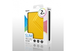 Apacer disco rigido esterno, AC236, 2.5", USB 3.0 (3.2 Gen 1), 2TB, AP2TBAC236Y-1, giallo