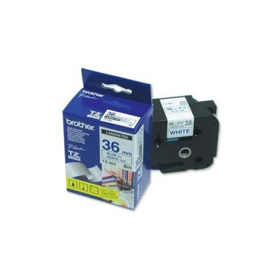 Brother TZ-263 / TZe-263, 36mm x 8m, testo blu / sfondo bianco, nastro originale