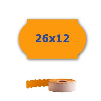 Etichette di prezzo per l'etichettatura delle pinze, 26mm x 12mm, 900pz segnale arancione