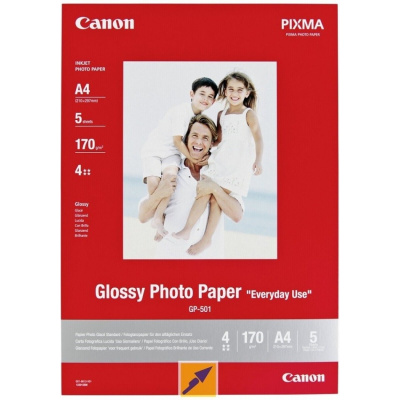 Canon Photo Paper Matte 7981A042, 170 g/m2, A4, 5pz, opaco, getto d'inchiostro, bianco, carta fotografica