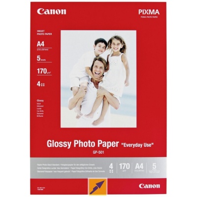 Canon Matte Photo Paper, carta fotografica, opaco, bianco, A4, 170 g/m2, 5 pz 7981A042, getto d'inchiostro