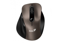 Mouse senza fili, Genius Ergo 9000S 31030038402, colore titanio, ottica, 2400DPI