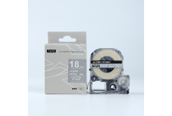 Epson LK-ST18SW, 18mm x 9m, testo bianco / nastro trasparente, nastro compatibile