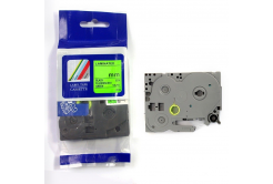 Brother HGe-D51, segnale 24mm x 8m, testo nera/sfondo verde, alta velocitá nastro compatibile