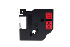 Nastro compatibile con Dymo 40917, S0720720, 9mm x 7m testo nera / sfondo vrosso
