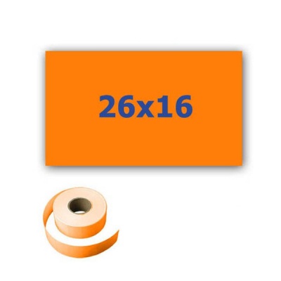 Etichette di prezzo per l'etichettatura delle pinze, rettangolare, 26mm x 16mm, 700pz segnale arancione