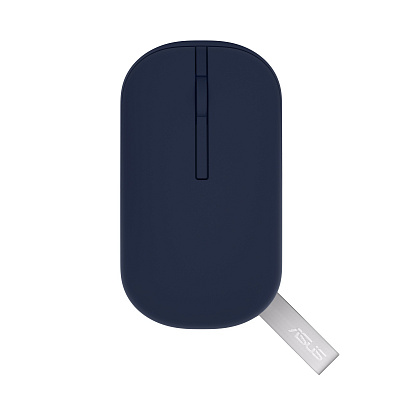 ASUS Marshmallow MD100 Lite/Da viaggio/Ottico/1.600 DPI/USB+BT/Blu