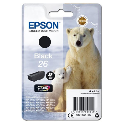Epson T260140 C13T26014012 nero (black) cartuccia originale