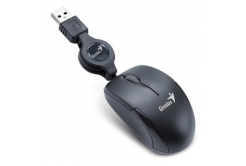 Genius Mouse Micro Traveler V2 31010125105, 1200DPI, ottica, 3sp\., wired USB, nero, Micro