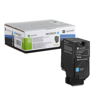 Lexmark 74C20C0 ciano (cyan) toner originale