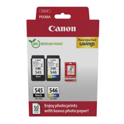 Canon PG-545 + CL-546 8287B008 colore (CMYK) multipack di cartucce originali