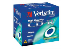 Verbatim CD-R, 43428, High Capacity, 10-pack, 800MB, 40x, 90min., 12cm, bez možnosti postampau, jewel box, pro archivaci dat