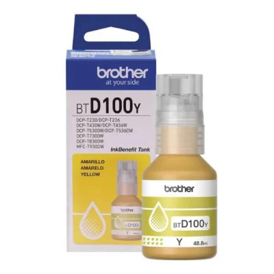 Brother BT-D100 BTD100Y giallo (yellow) inchiostro originale