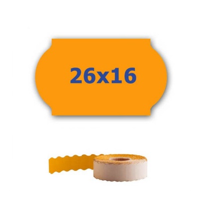 Etichette di prezzo per l'etichettatura delle pinze, 26mm x 16mm, 700pz segnale arancione