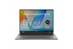 ASUS Vivobook 16 Flip/TP3607SA-OLED118W/U7-258V/16"/WUXGA/T/32GB/1TB/Intel int/W11H/Grigio/2R