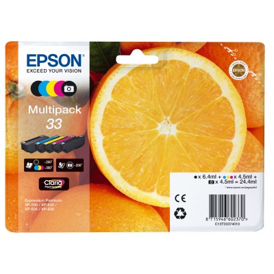 Epson T33 C13T33374011 colore (CMYK) multipack di cartucce originali