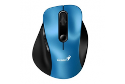 Mouse senza fili, Genius Ergo 9000S 31030038401, nero-blu, ottica, 2400DPI