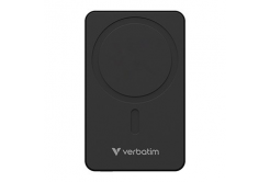 Verbatim 32227 power bank con ricarica wireless, 5V, 10000mAh, nero