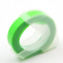 Dymo Omega, 9mm x 3m, testo bianco / fluorescente sfondo verde, nastro compatibile