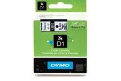 Dymo 45803, S0720830, 19mm x 7m, testo nera / sfondo bianco, nastro originale
