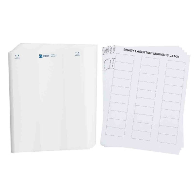 Brady LAT-31-747W-1 / 029690, LaserTab Laser Printable Labels, 50.80 mm x 22.86 mm