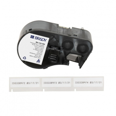 Brady M4-124-490 / 170775, 12.70 mm, Polyester, testo nera / sfondo bianco