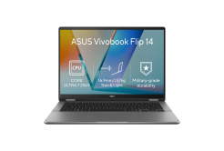 ASUS Vivobook 14 Flip/TP3407SA-OLED147WZ/U7-256V/14"/WUXGA/T/16GB/1TB/Intel int/W11H/Grigio/2R