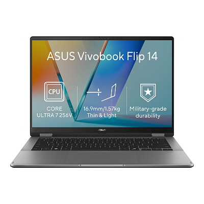 ASUS Vivobook 14 Flip/TP3407SA-OLED147WZ/U7-256V/14"/WUXGA/T/16GB/1TB/Intel int/W11H/Gray/2R
